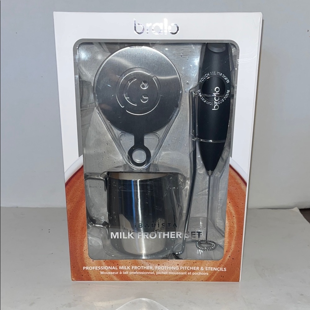 Bralo IBARISTA Black and Silver Milk Frother Set